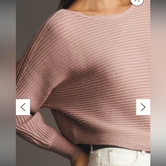 ANTHROPOLOGIE Asymmetrical Crop Sweater - Picture 2 of 14